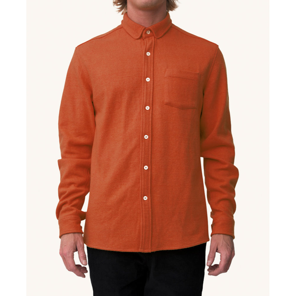 Pleasant - Burnt orange wool shirt