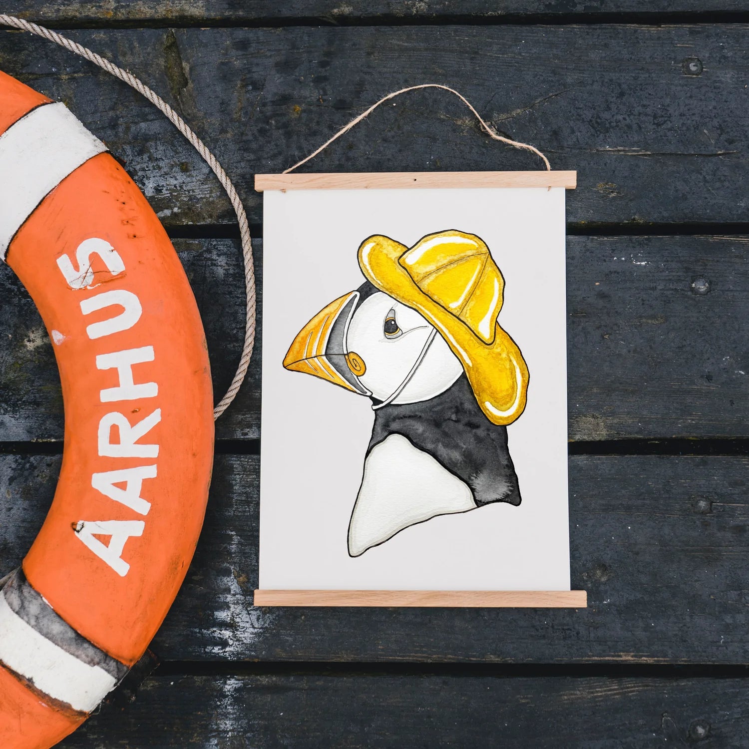 Lakor - southwester puffin plakat