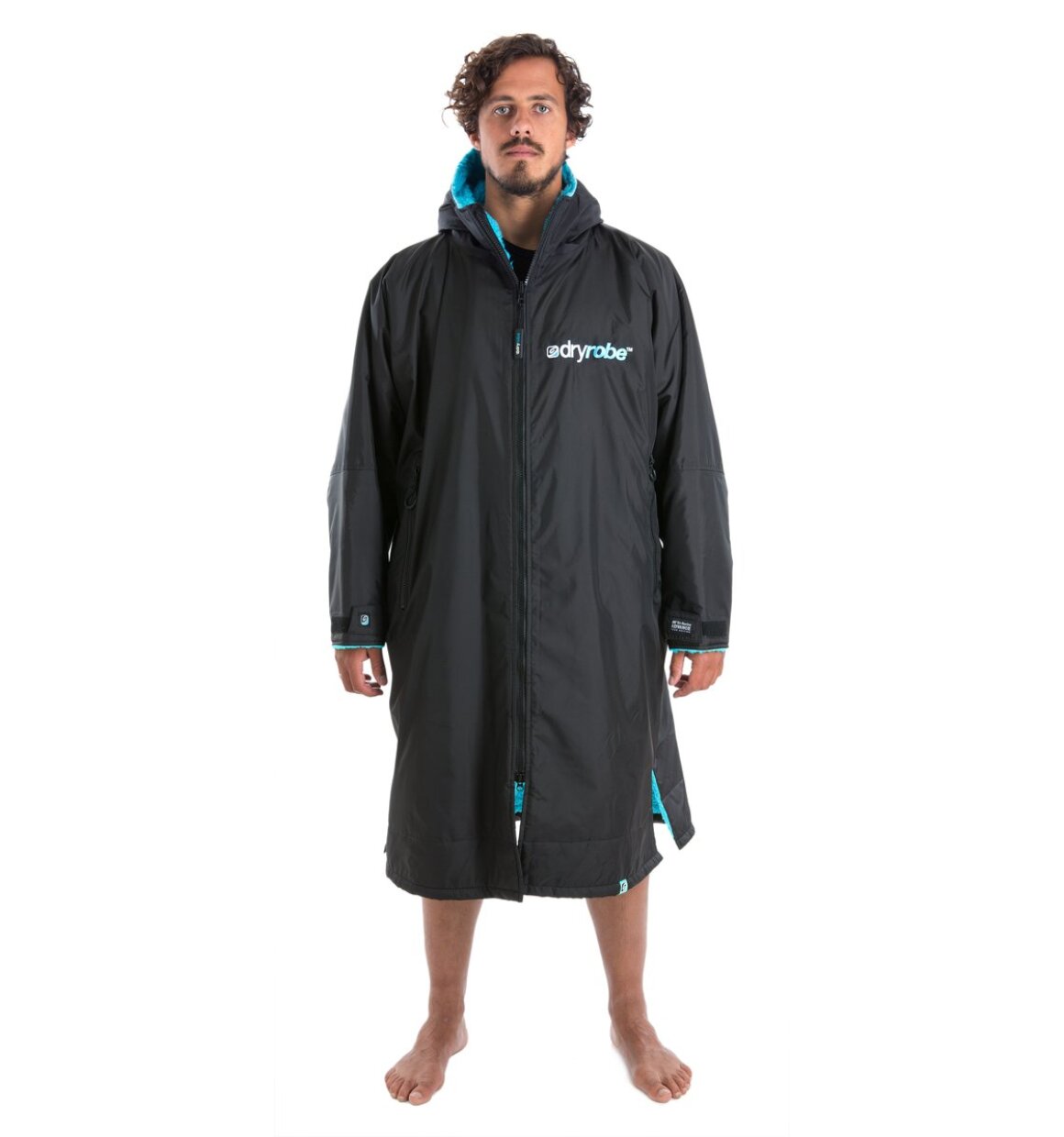 Dryrobe advance long sleeve poncho | voksne | black/blue