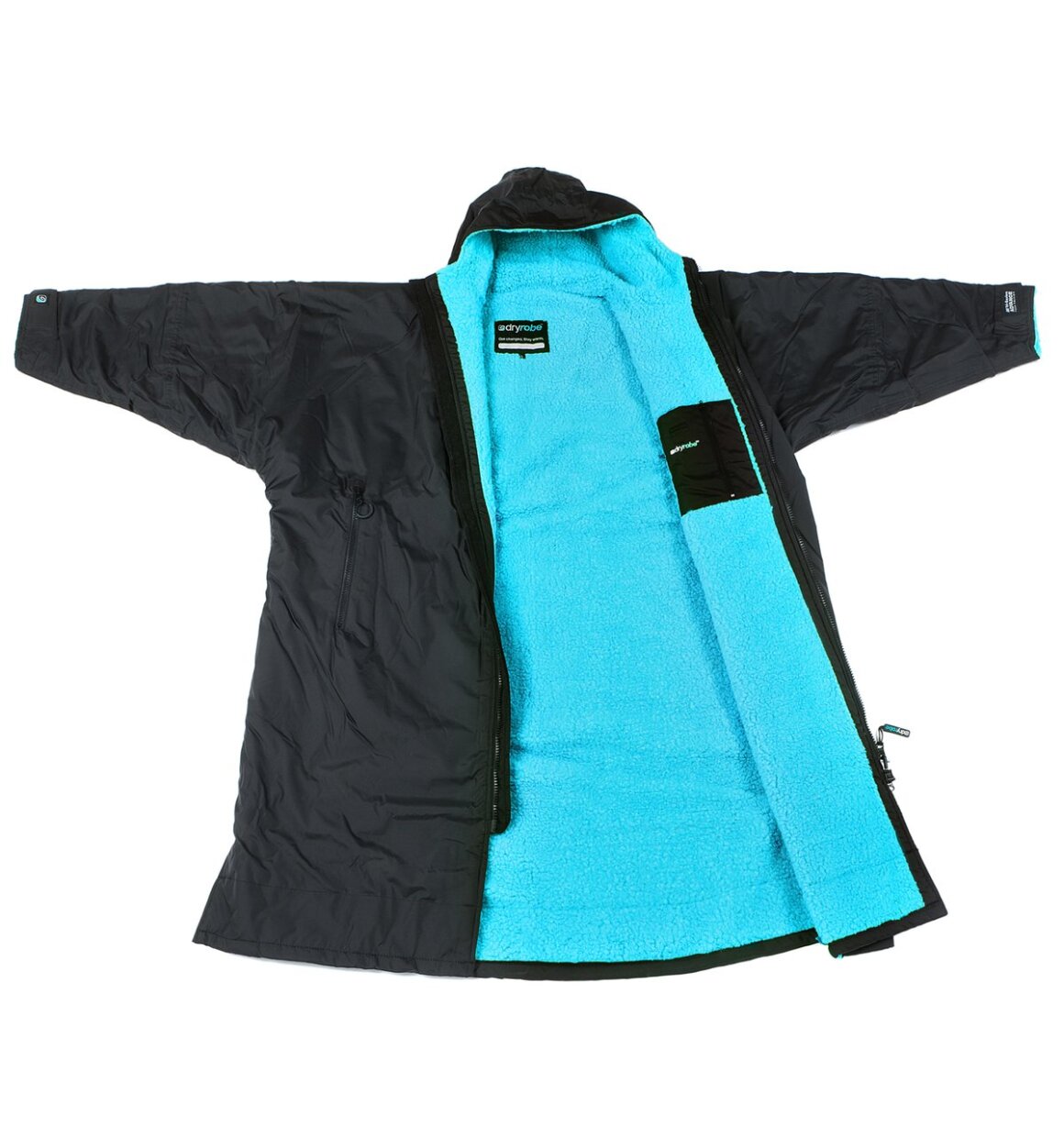 Dryrobe advance long sleeve poncho | voksne | black/blue