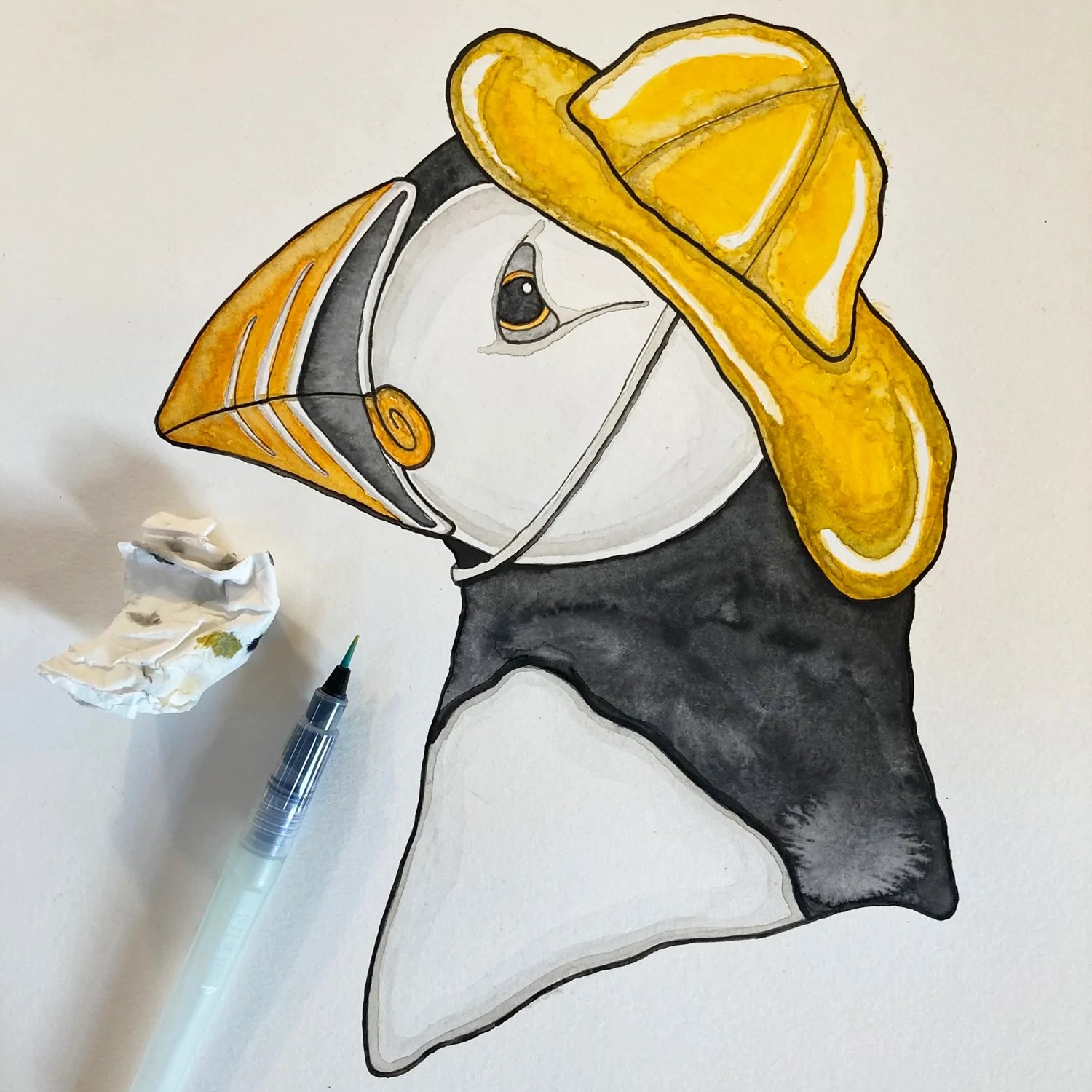 Lakor - southwester puffin plakat