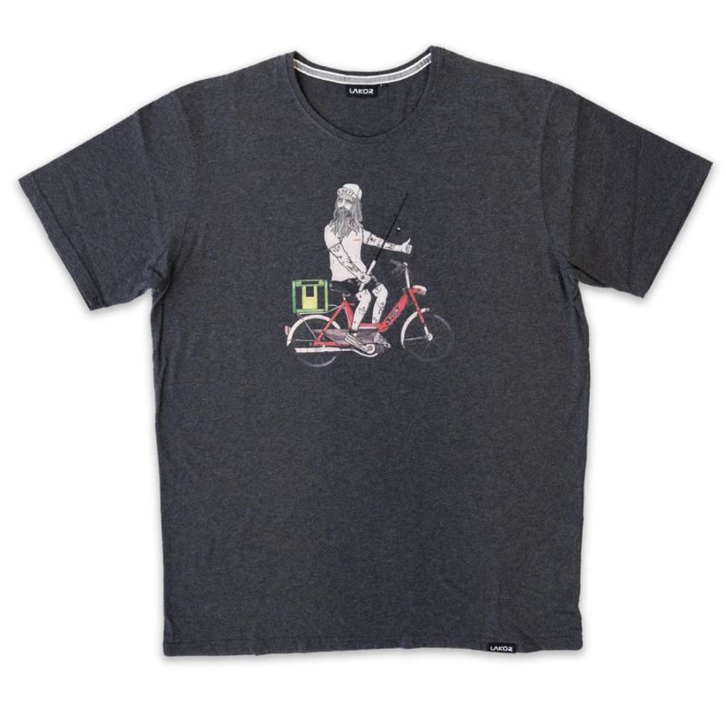 Lakor - Fish Trip T-shirt Dark grey melange