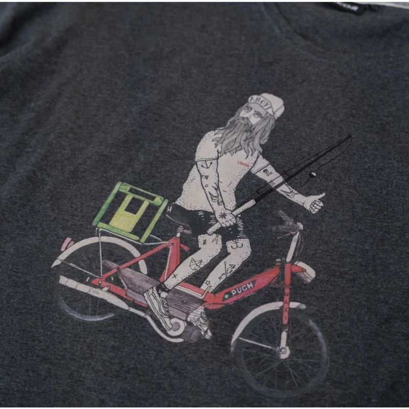 Lakor - Fish Trip T-shirt Dark grey melange