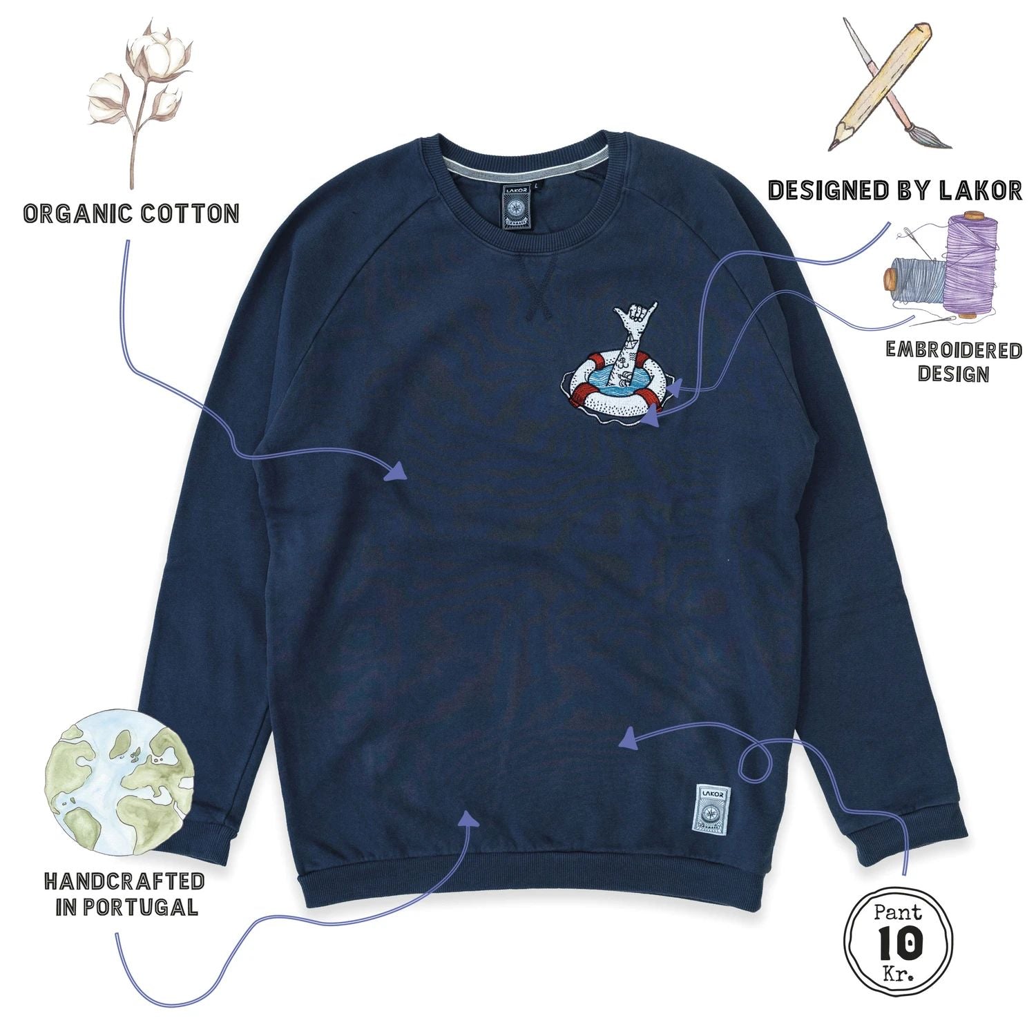 Lakor - Lifesaver shaka sweatshirt
