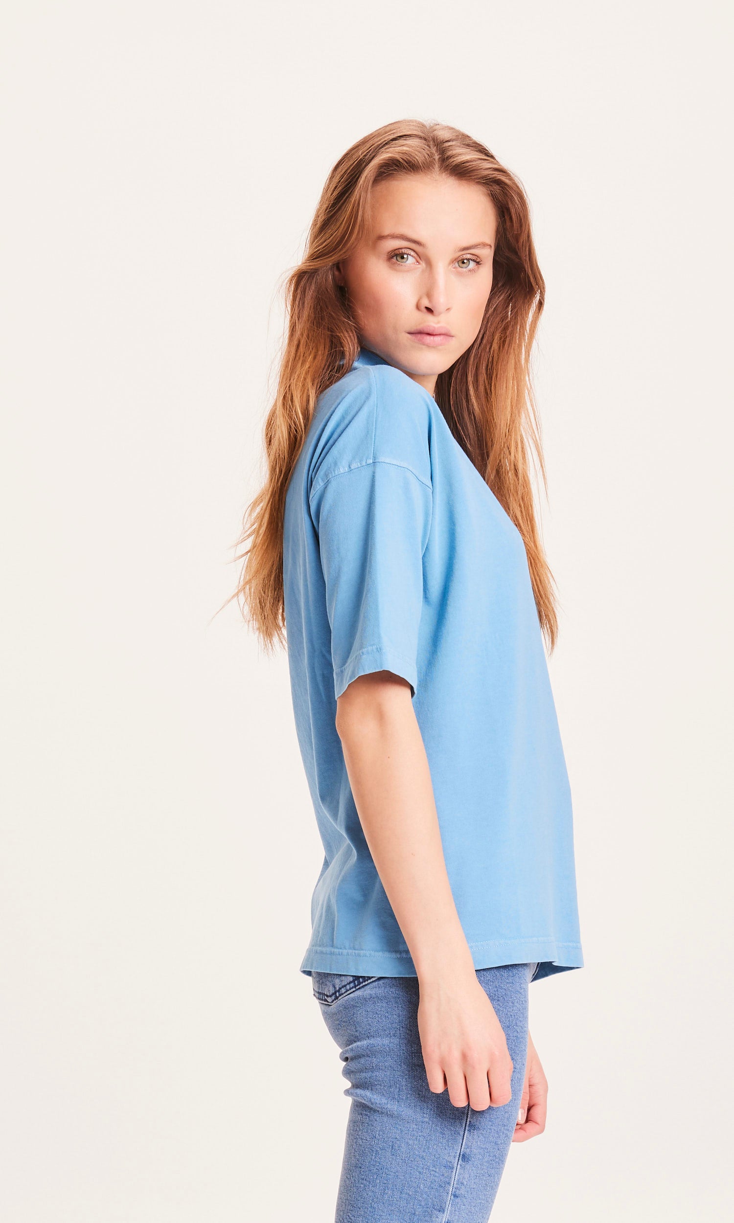 KnowledgeCotton Apparel - Nuance by nature T-shirt - Alaskan Blue