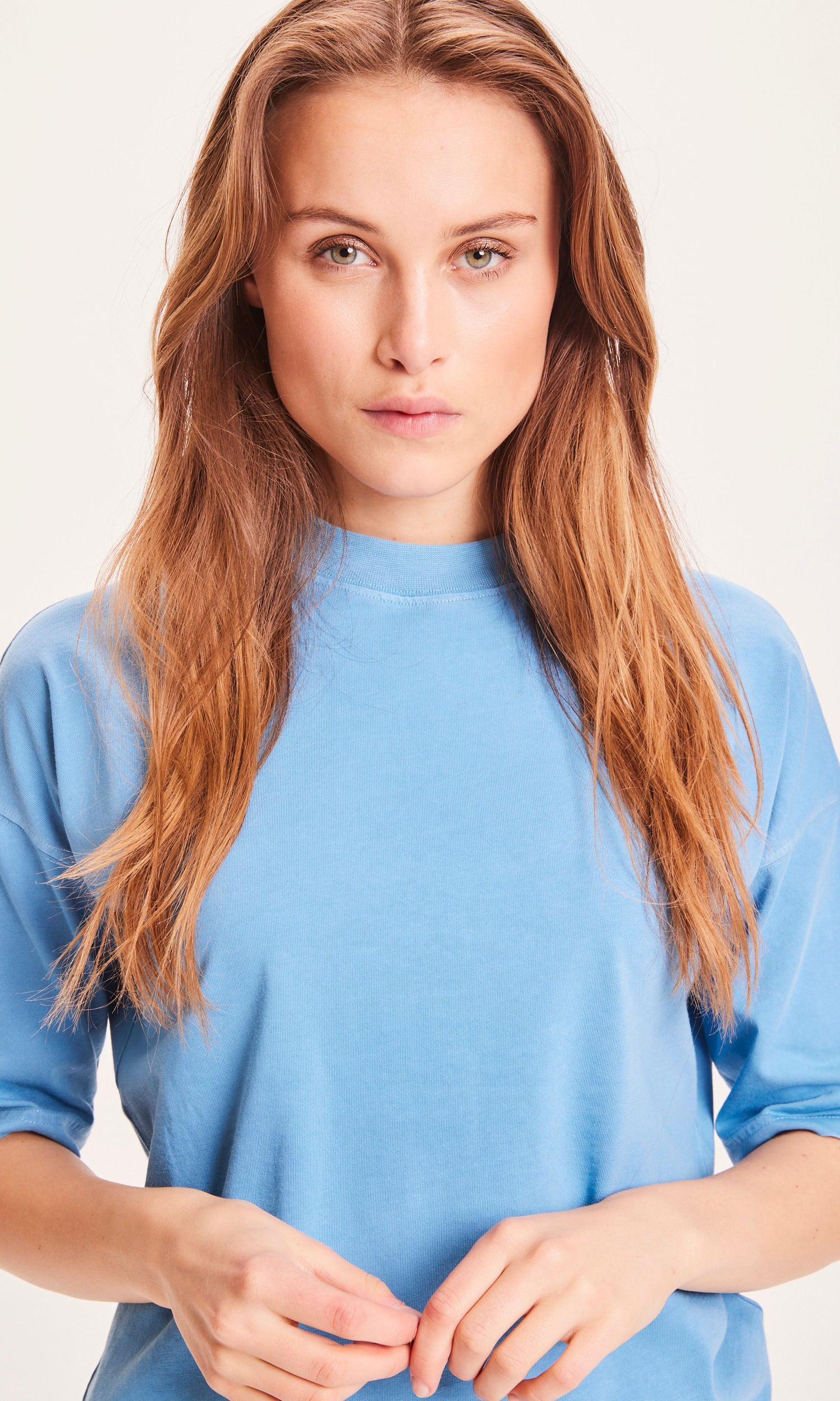 KnowledgeCotton Apparel - Nuance by nature T-shirt - Alaskan Blue