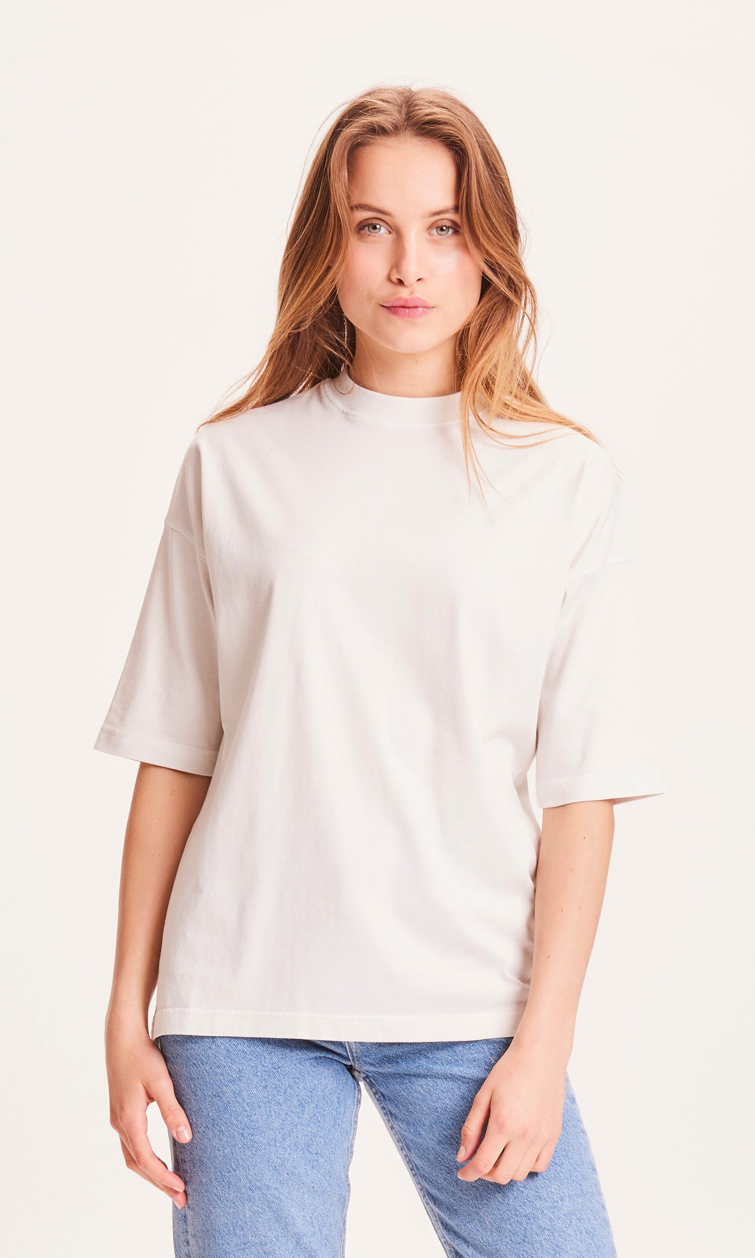 KnowledgeCotton Apparel - Nuance by nature T-shirt - Buttercream