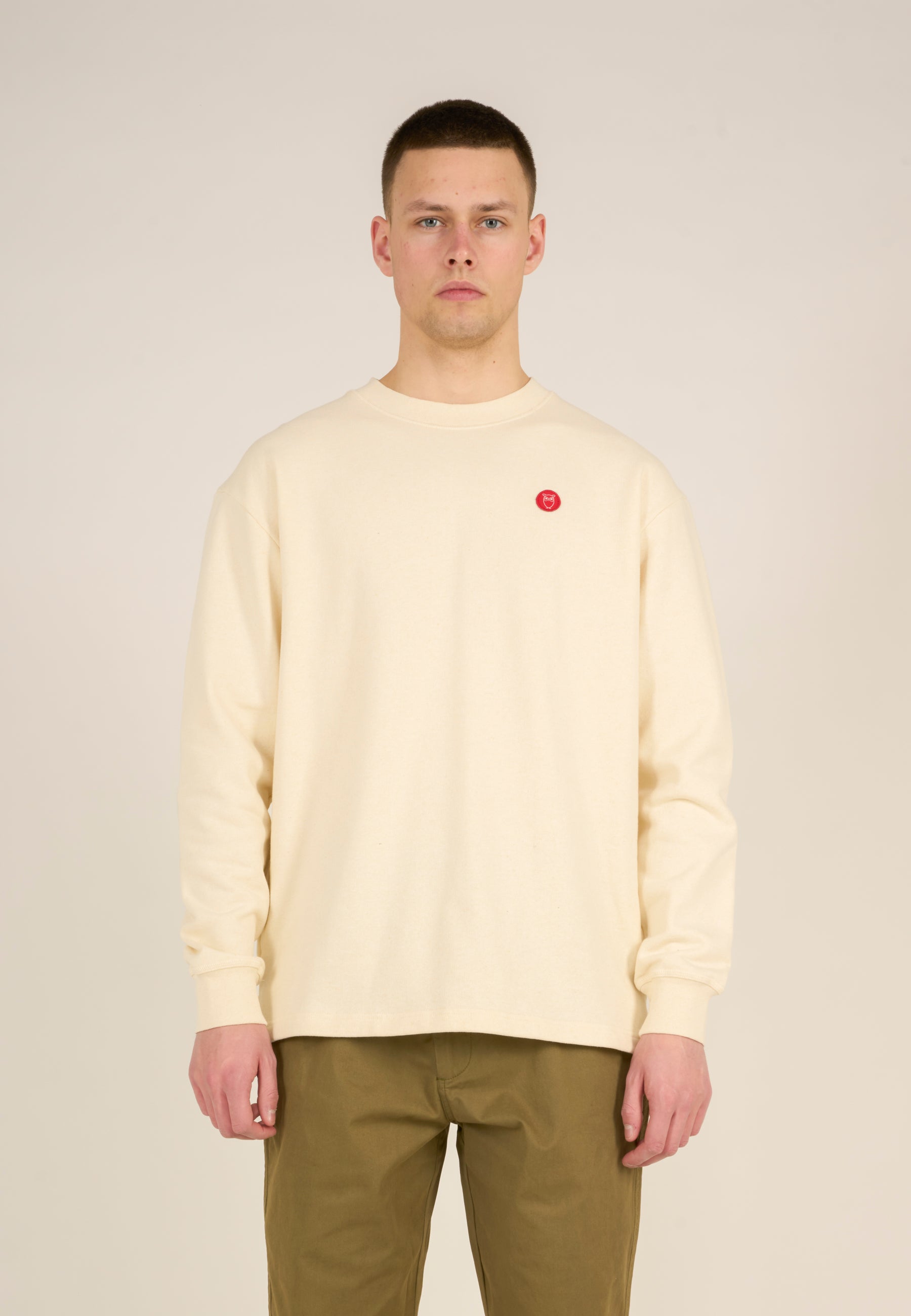 Knowledge Cotton Apparel Back printed oversized sweat REBORN™ - GRS/Vegan