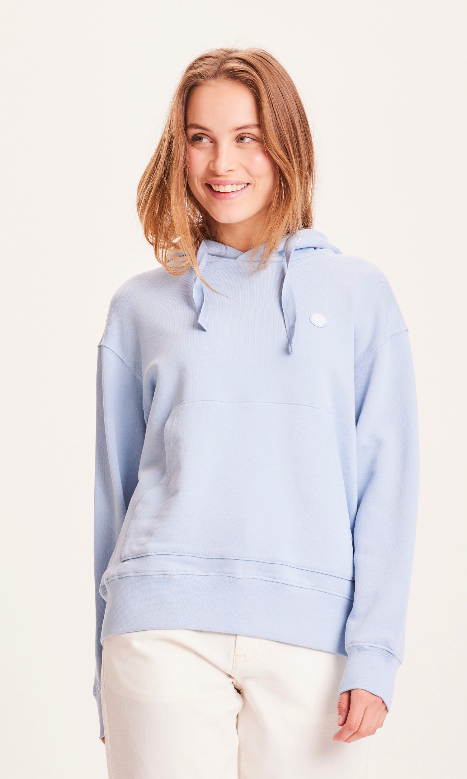 Knowledge Cotton Apparel Basic hoodie sweat -Chambray Blue