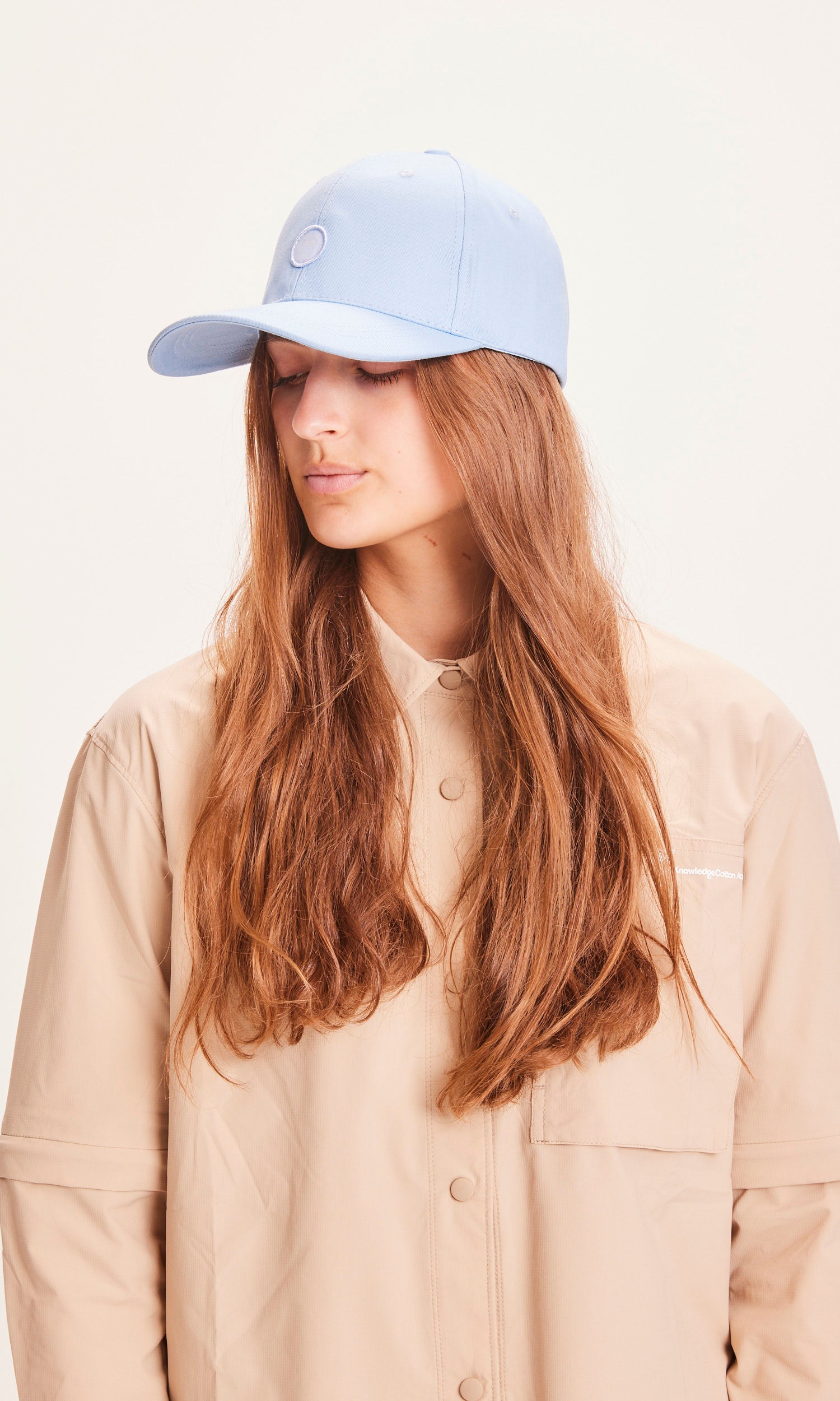 KnowledgeCotton Apparel - PACIFIC twill cap - GOTS/Vegan Chambrey Blue