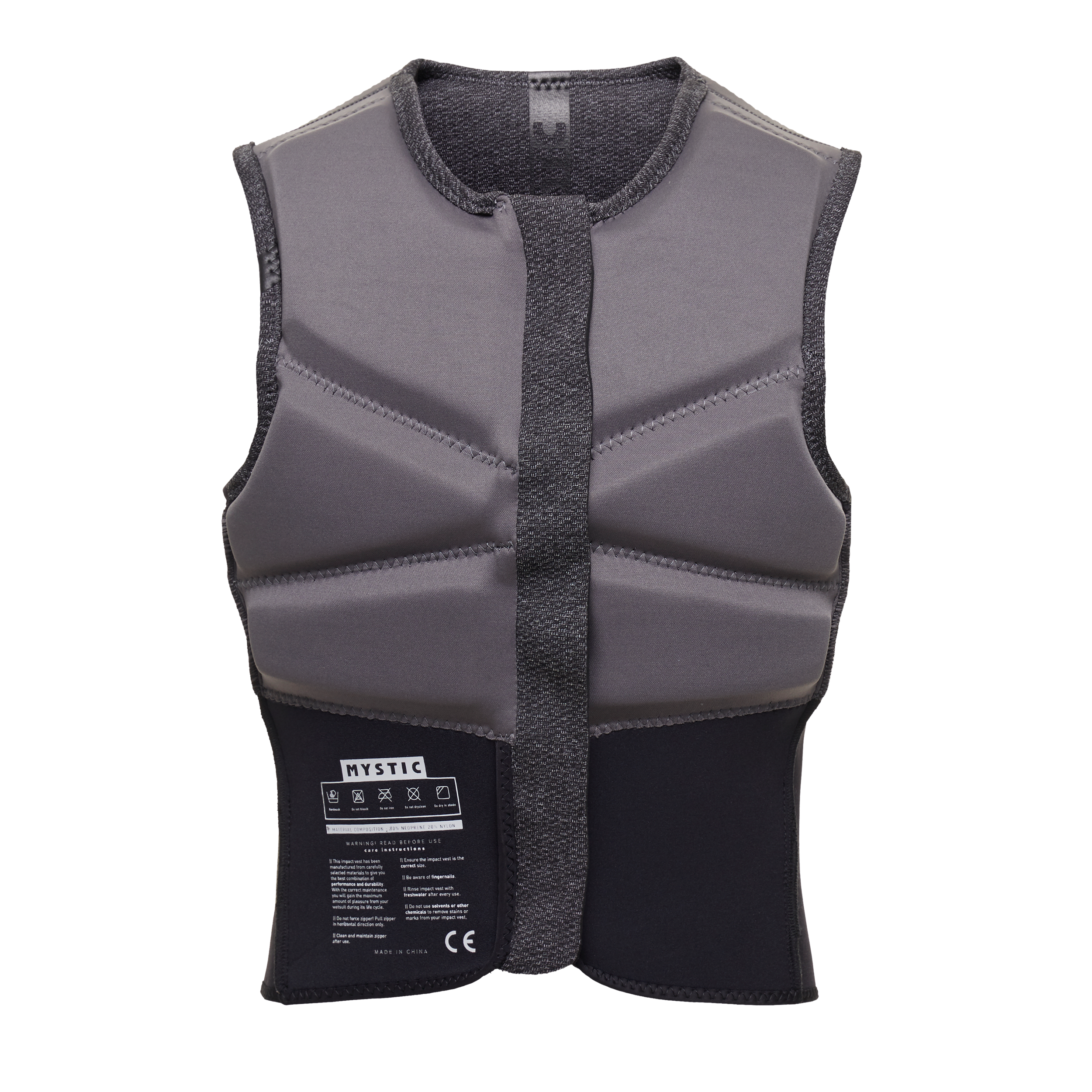 Mystic - Block Impact Vest Fzip Kite - Grey