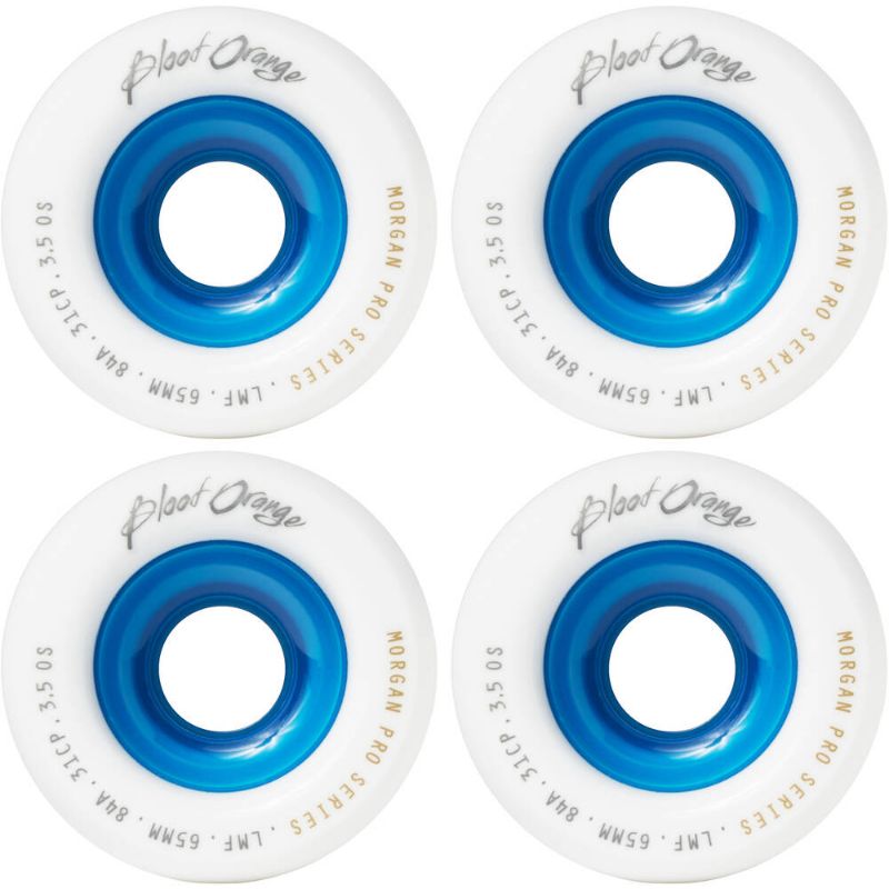 Blood Orange Morgan Pro 65mm Longboard Hjul (Blue Core - 84A)