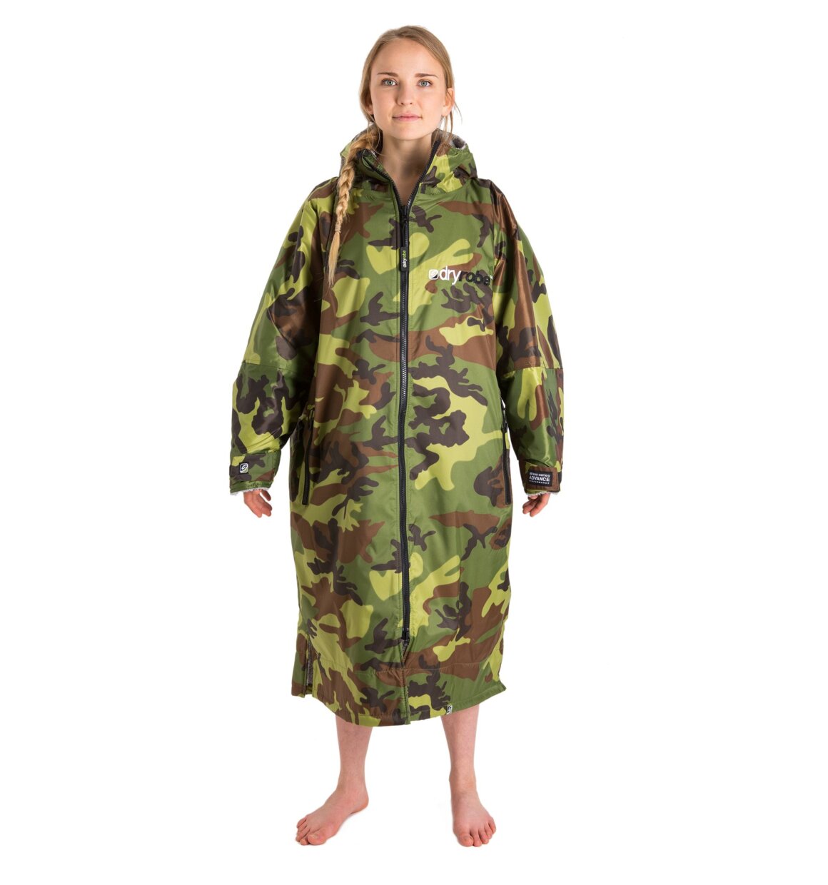 Dryrobe advance long sleeve poncho | voksne | camo/grey