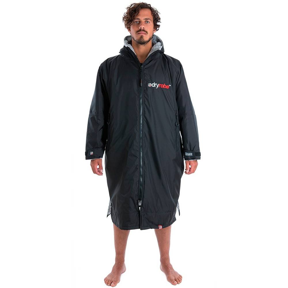 Dryrobe advance long sleeve poncho | voksne | black/grey