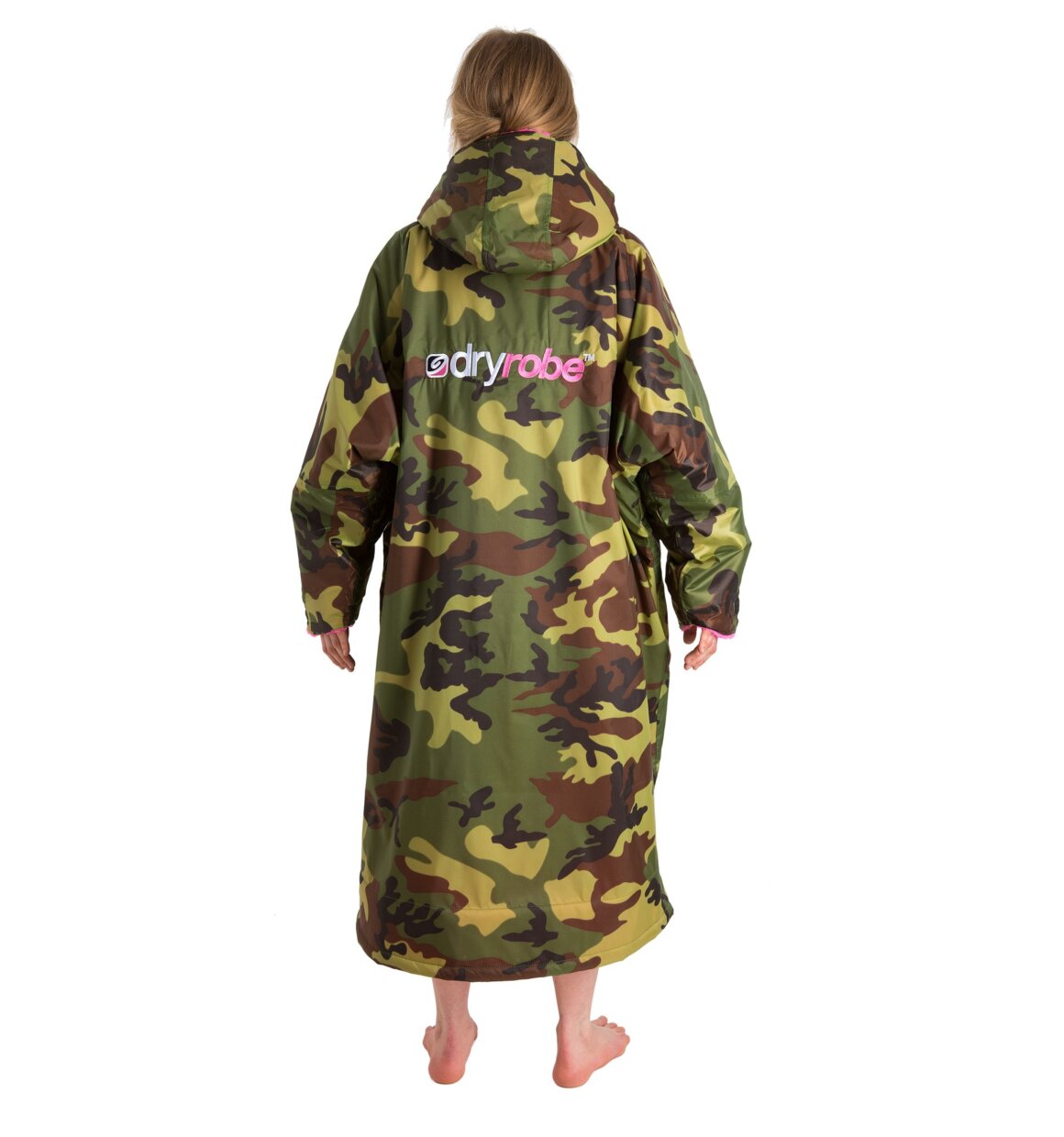 Dryrobe advance long sleeve poncho | voksne | camo/pink