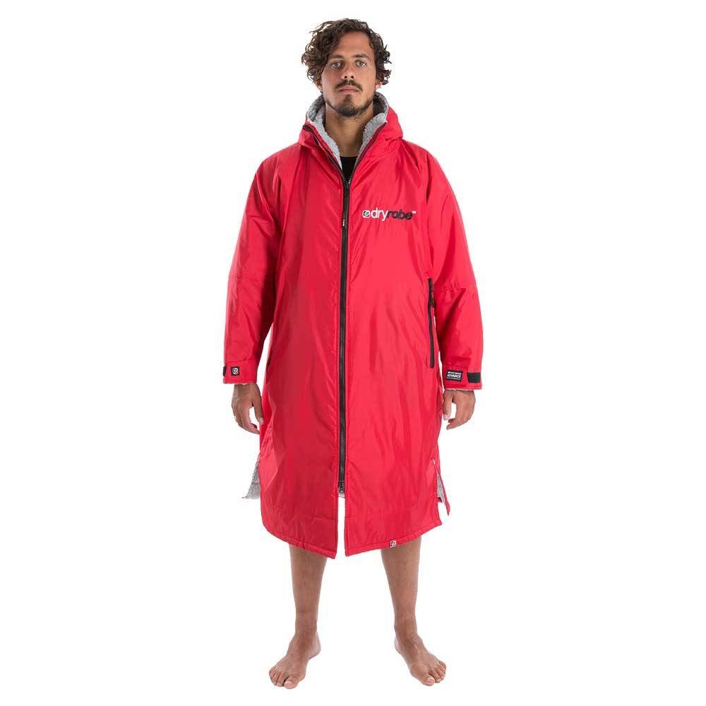 Dryrobe advance long sleeve poncho | voksne | red/grey