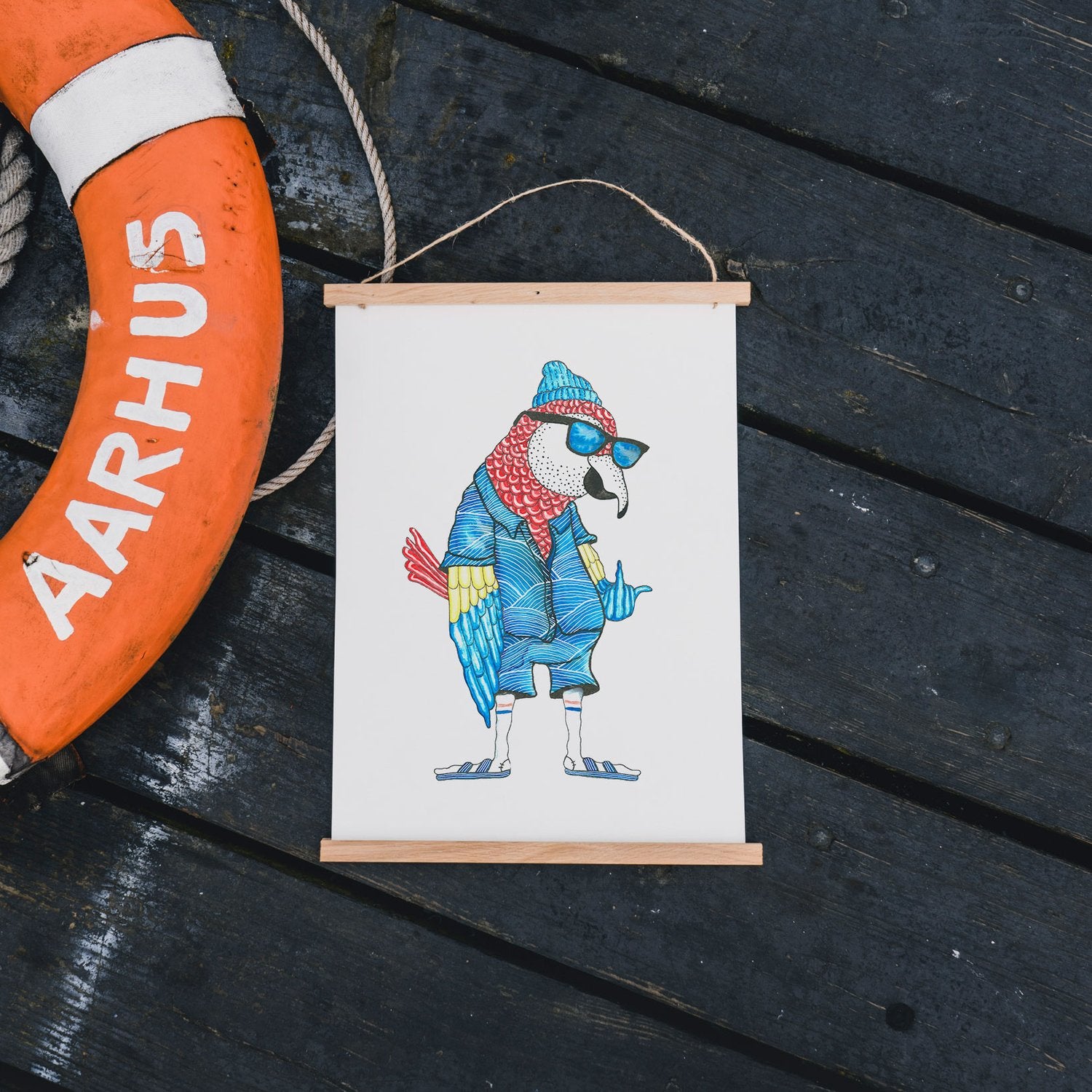 Lakor - Hipster Parrot Plakat