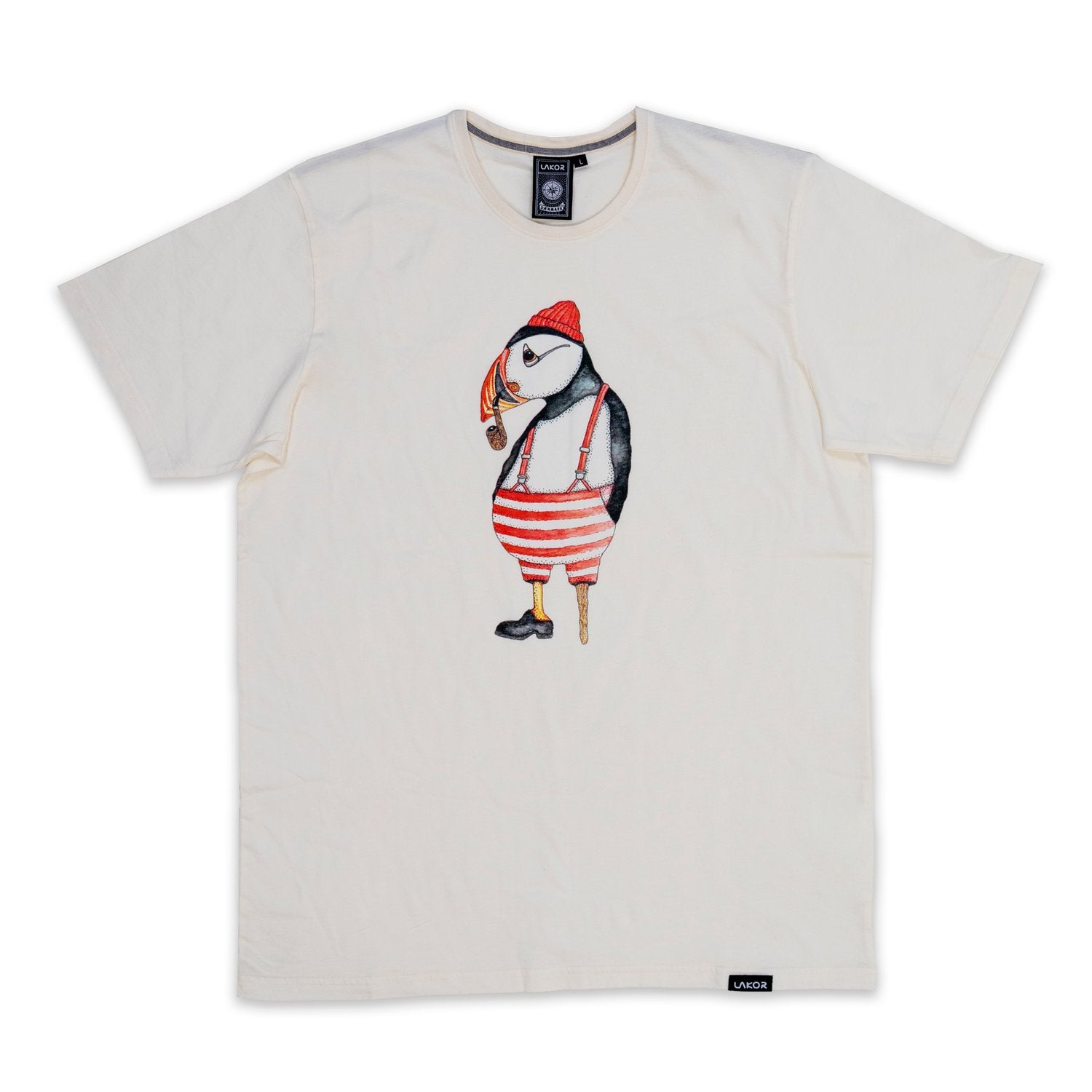 Lakor - Atlantic puffin T-shirt Hvid
