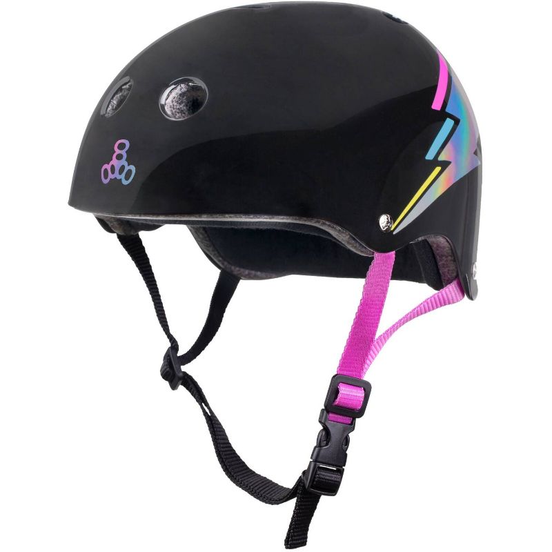 Triple Eight Certified Sweatsaver Skaterhjelm (Black Hologram)