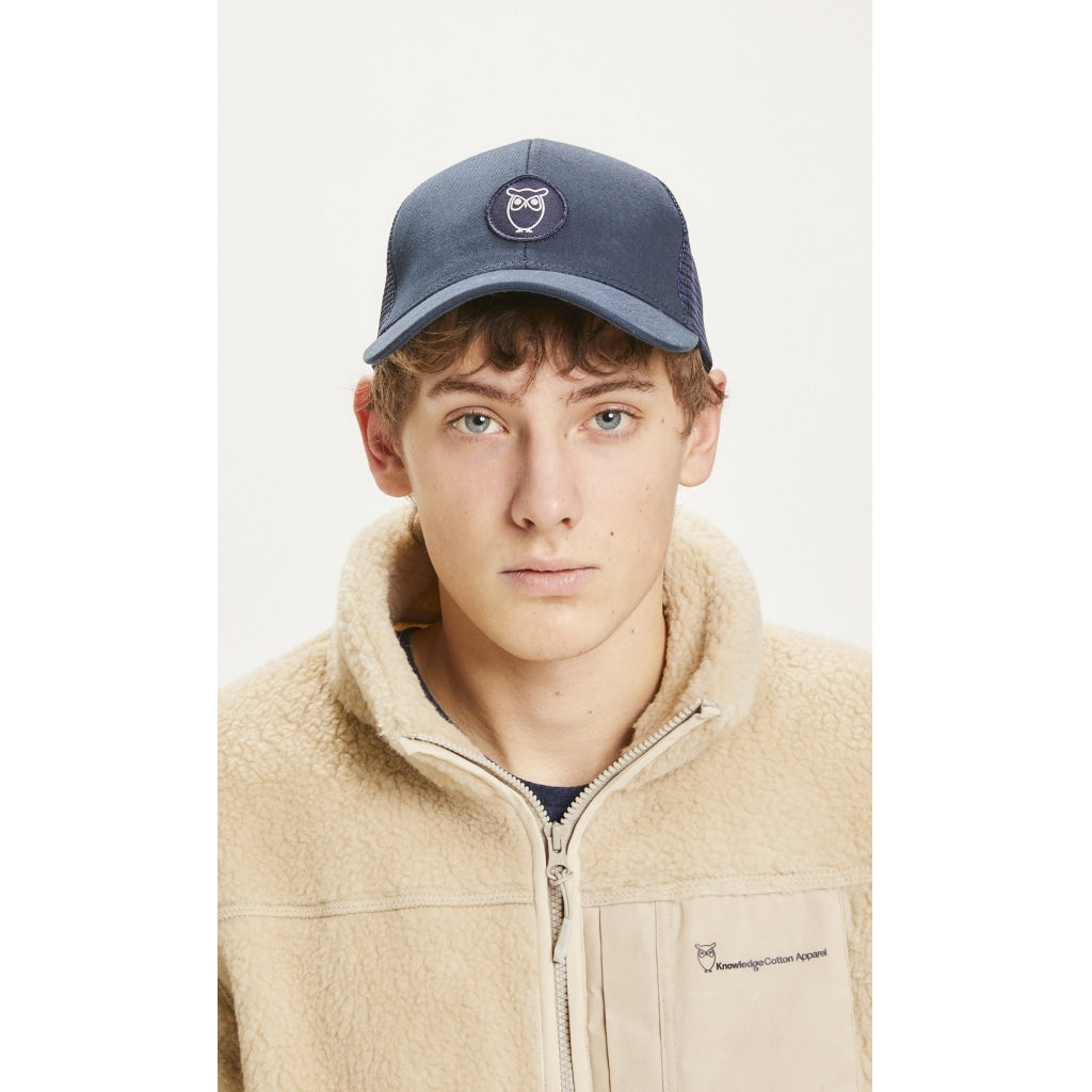 KnowledgeCotton Apparel PACIFIC twill trucker cap Total Eclipse