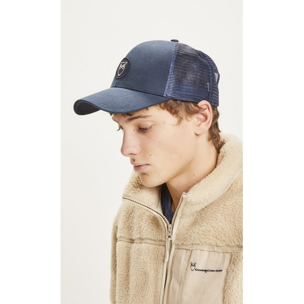 KnowledgeCotton Apparel PACIFIC twill trucker cap Total Eclipse